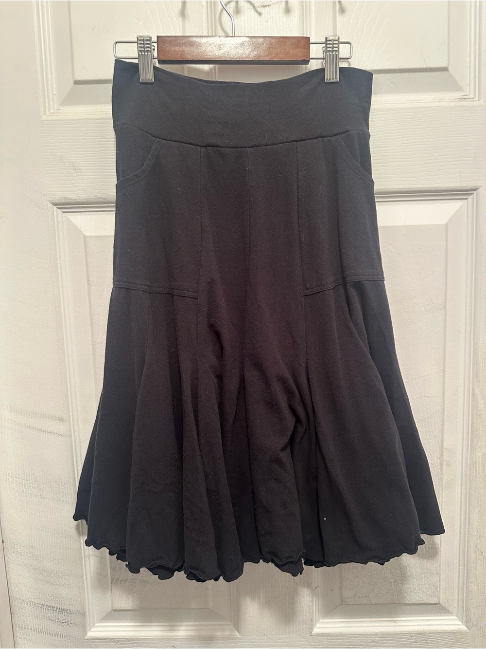 Effie's Heart Black Circle Skirt with Wide Waistband
